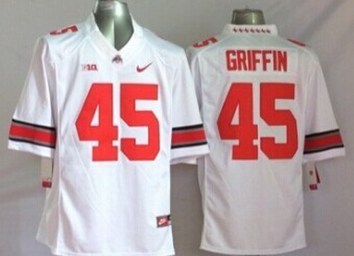 Men's OSU Ohio White 2014 home jersey Archie Griffin #45 embroidered