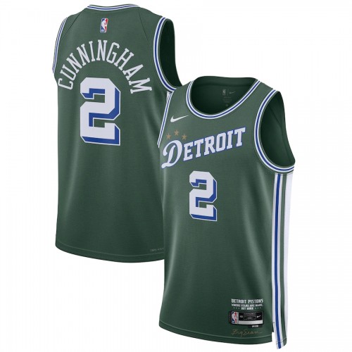Green DET Detroit Pistons #2 Nike Official Jersey Basketball Jersey