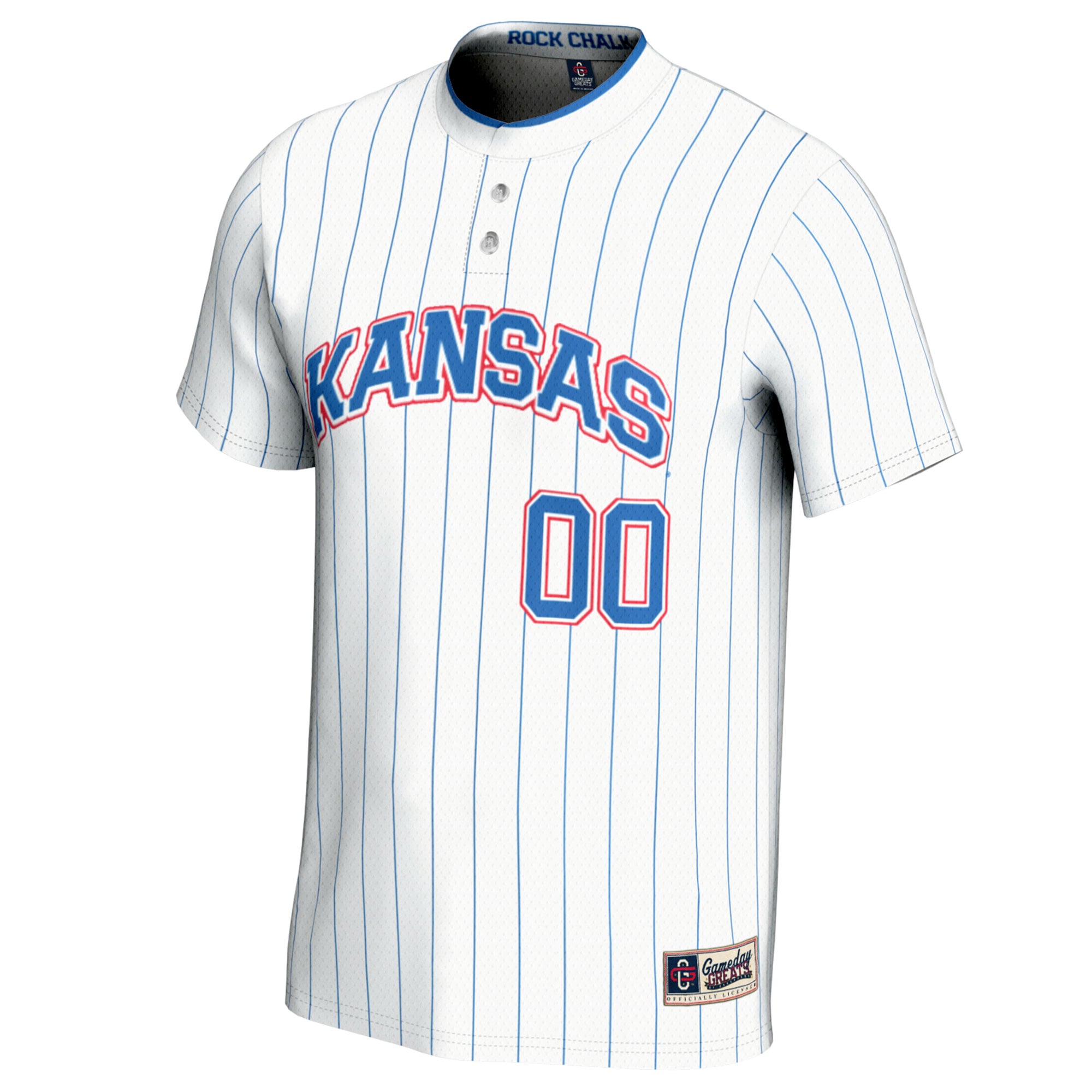 Kansas Jayhawks GameDay Greats Youth NIL Pick-A-Player Lightweight Softball Jersey - White