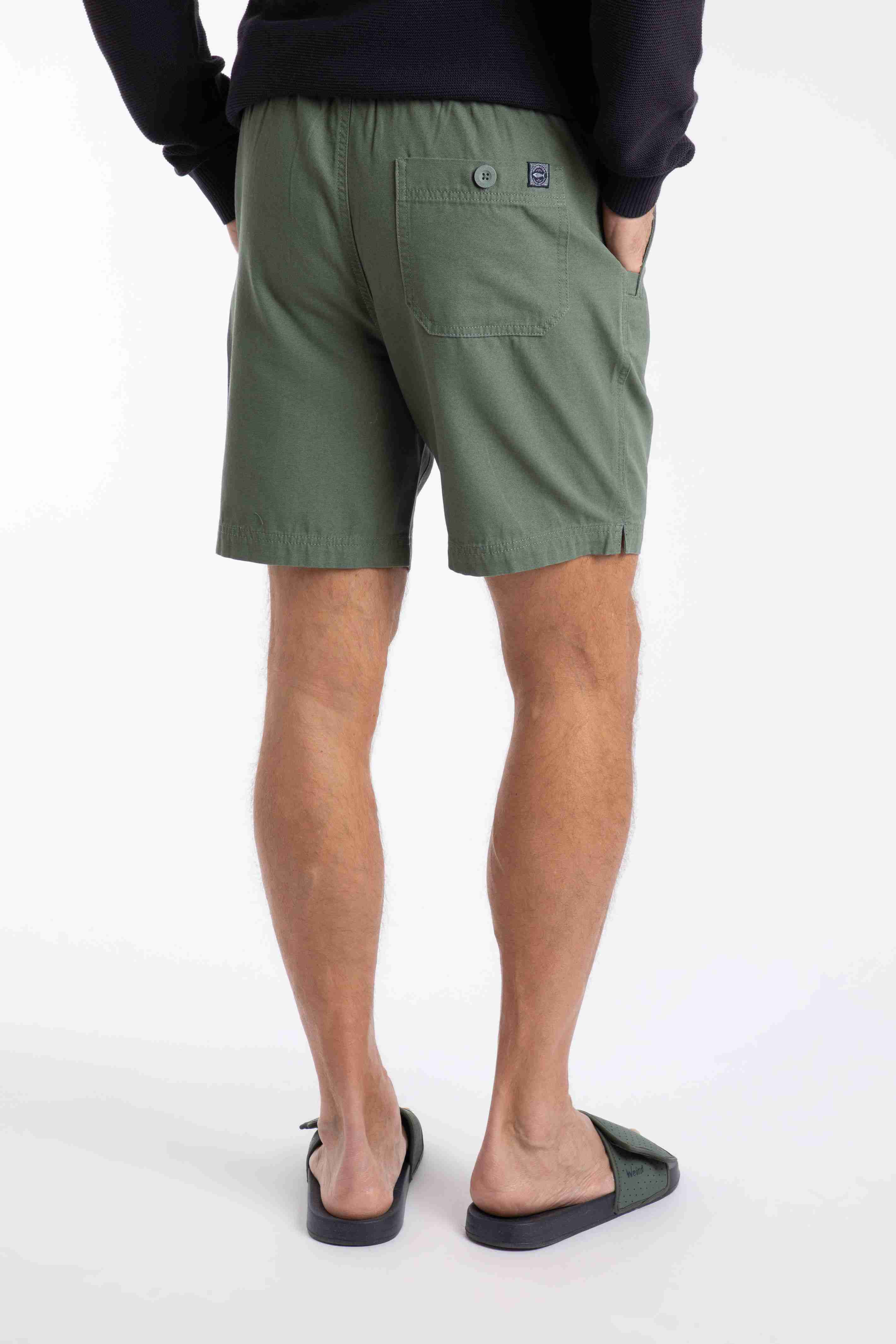 Weston Canvas Shorts Army Green