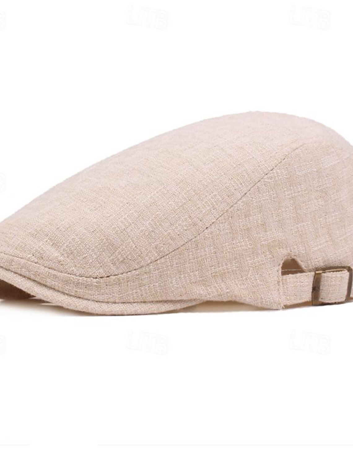 Men's Flat Cap Ascot Hat Newsboy Black Blue Cotton / Linen Blend