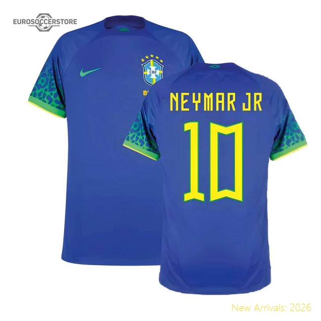 Brazil Away Kit 2022-2023 Supporter Wear Jersey Stadium Approved