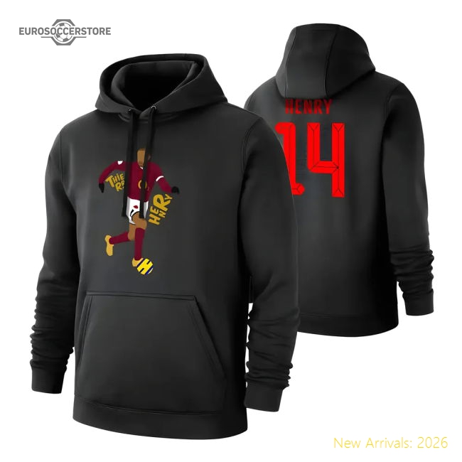 Classic Authentic Thierry Henry TITI footer with hood, black