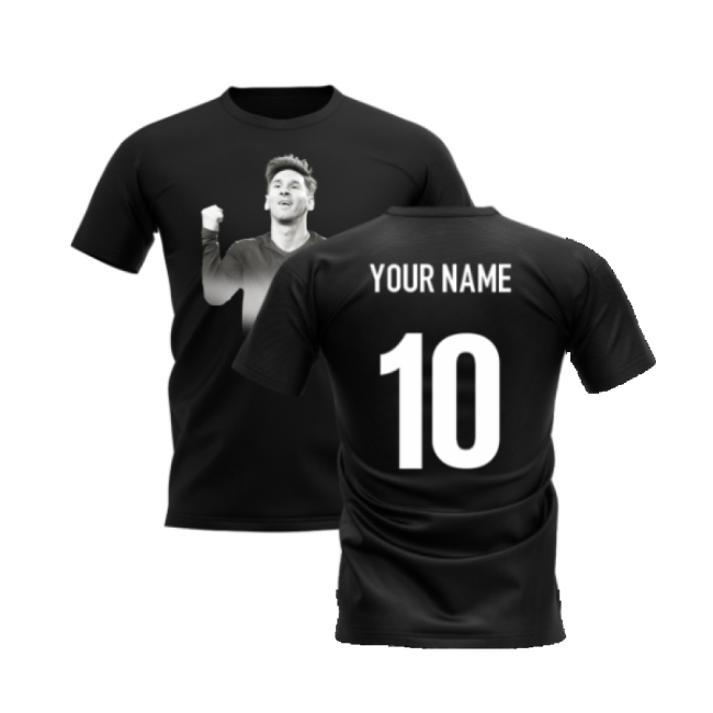 First-class Lionel Messi Legend T-shirt (black) (your Name)