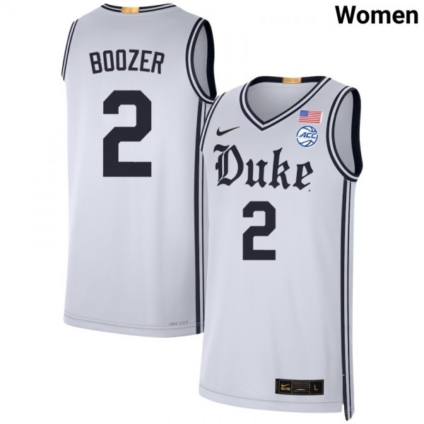 Women Duke Blue Devils #2 Cayden Boozer Team White Nike Stitch Jerseys