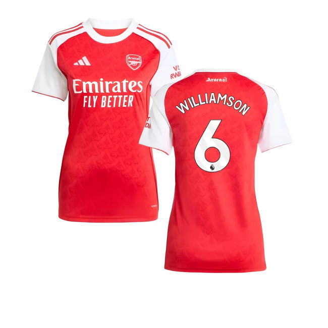 2025-2026 Arsenal Home Shirt (Womens) (Williamson 6) - authentic style