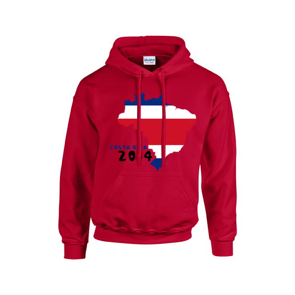 Elite World-Class Costa Rica 2014 Country Flag Hoody (Red)