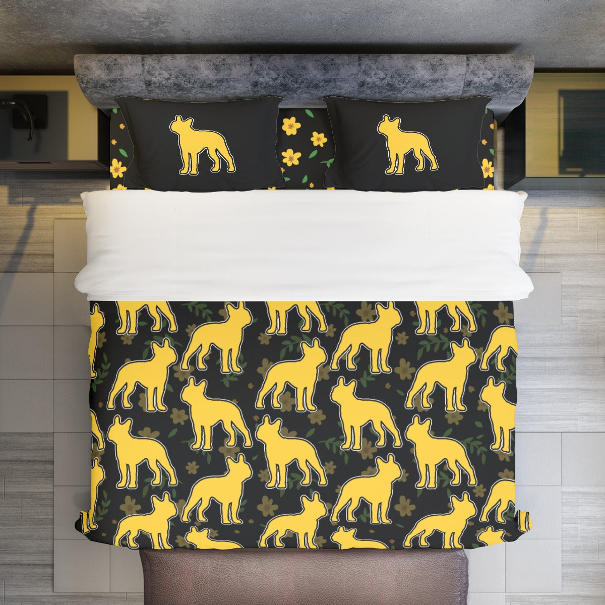 Rex- - Warm Duvet Cover Set For Boston Terrier Lovers Paw Protection