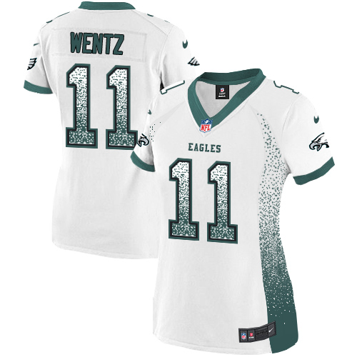 NFL PHI Eagles #11 Carson Wentz White Elite Jersey - High Quality