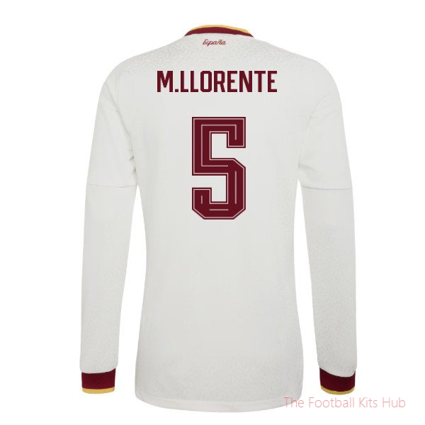 [JED] 2026/27 Spain Authentic Long Sleeves Away Shirt (M.Llorente 5)