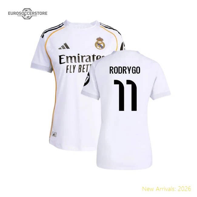 Performance 2025-2026 Real Madrid Authentic Home Shirt (Womens) (Rodrygo