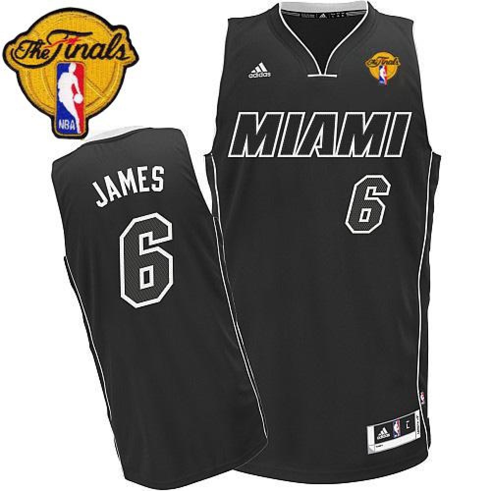Premium Quality Men's Heat #6 LeBron White Basketball Jersey