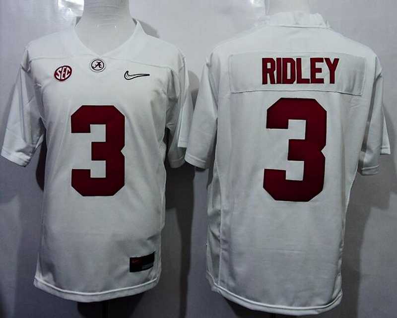 Men's Alabama Bama White 2016 breathable Calvin Ridley #3 durabl