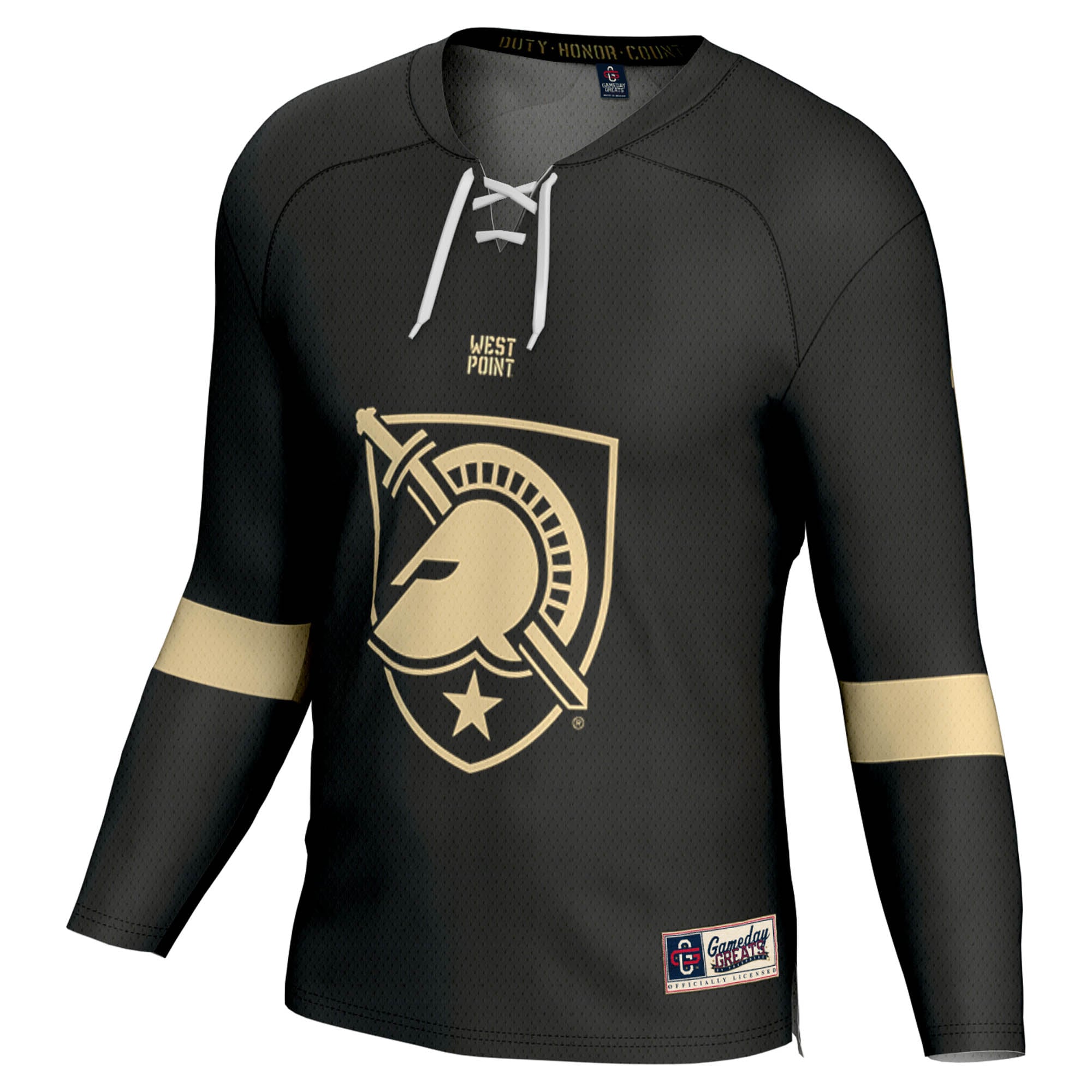 [NJP] Army Black Knights GameDay Greats Youth Ice Hockey Fashion Jersey - Black