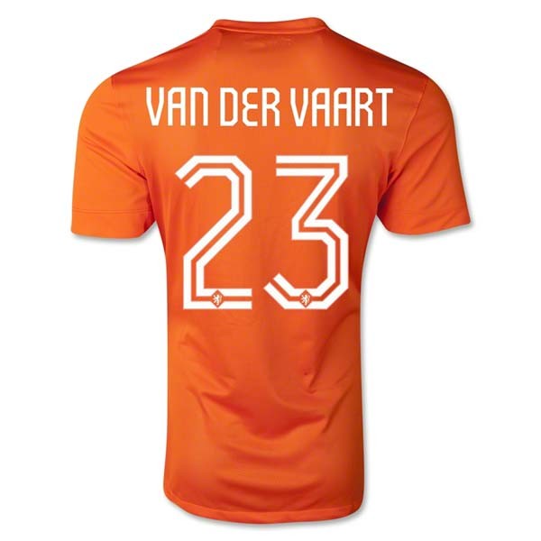Lightweight Netherlands 201415 Home Soccer Shirt 23 VAN DER VAART