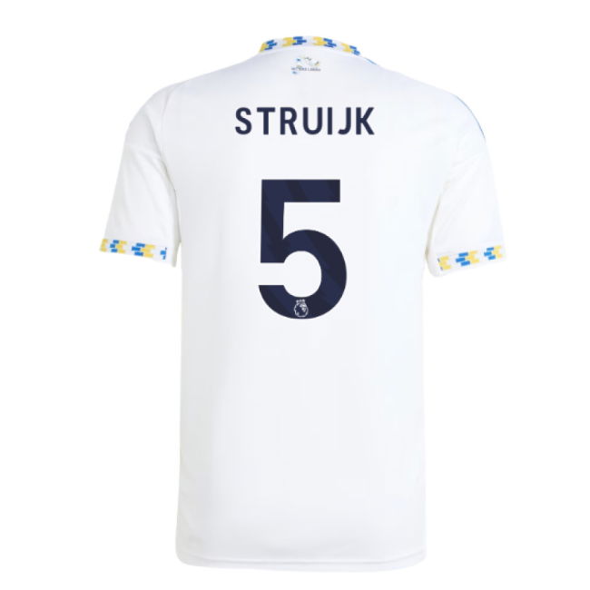 Struijk 5 Match Worn Style Leeds Home Player Jersey 2025-2026