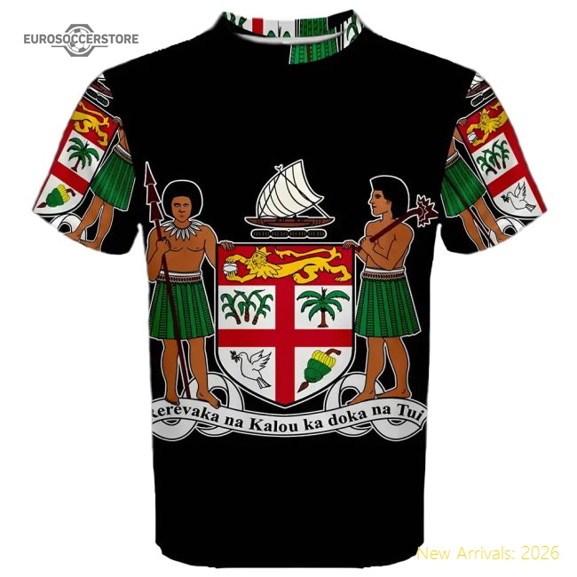 Top-grade Fiji Coat Of Arms Sublimated Sports Jersey - Fan Collection