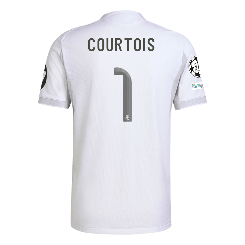 Real Madrid Courtois 2025-2026 UCL Home Jersey – Authentic Shirt
