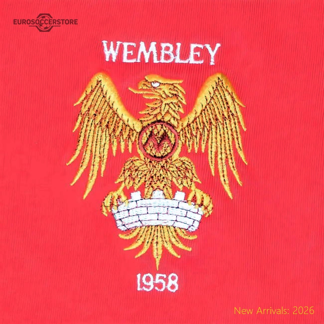 High-Quality Manchester Reds 1958 FACF Kids Retro Football Shirt