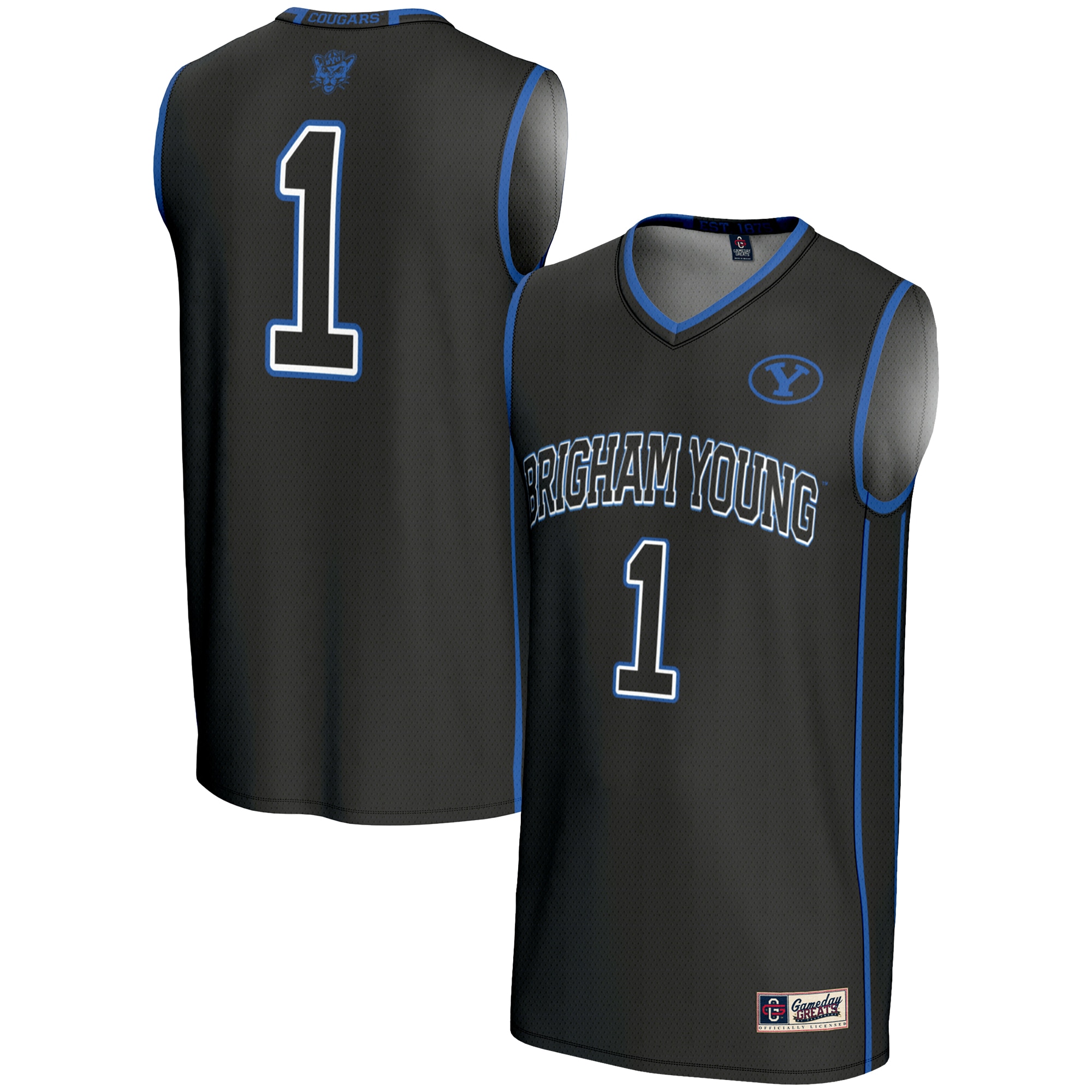 [NJP] BYU Cougars GameDay Greats Youth Lightweight Basketball Jersey - Black
