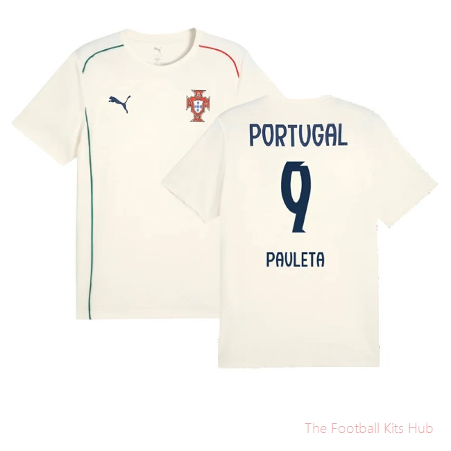 [SJH] 2025/26 Portugal Casuals Tee (Sugared Almond) (Pauleta 9)