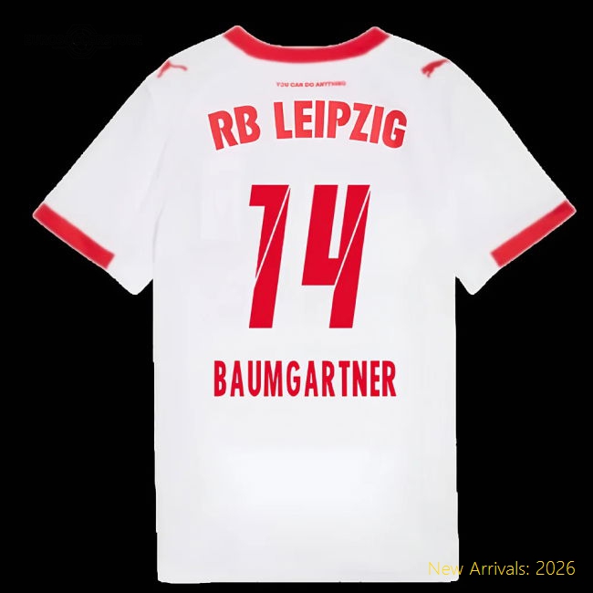 2025-2026 Red Bull Leipzig Home Shirt (Kids) (Baumgartner 14)
