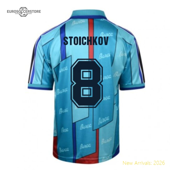 Score Draw Barcelona 1997 ECWC Final Retro Football Shirt (STOICHKOV 8)