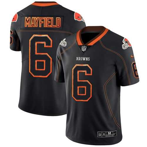 Official NFL Cleveland Browns #6 Baker Mayfield Brown L-v3