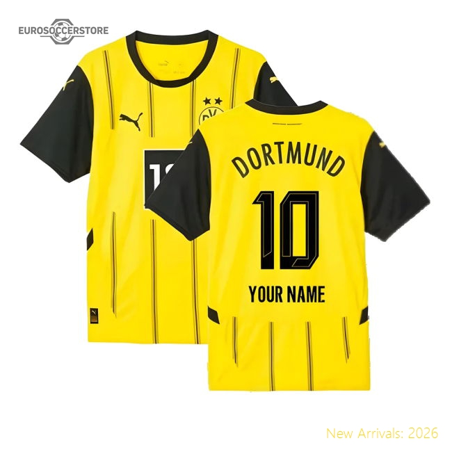 Professional-Grade 2024-2025 Borussia Dortmund Home Shirt (Your Name)