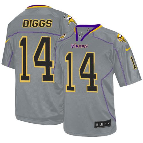 NFL M V Vikings #14 Stefon Diggs Team Color Lights Out Jersey - Hig...