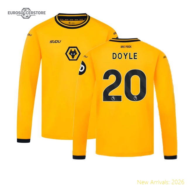 2024-2025 Wolves Long Sleeve Home Shirt (Kids) (Doyle 20)