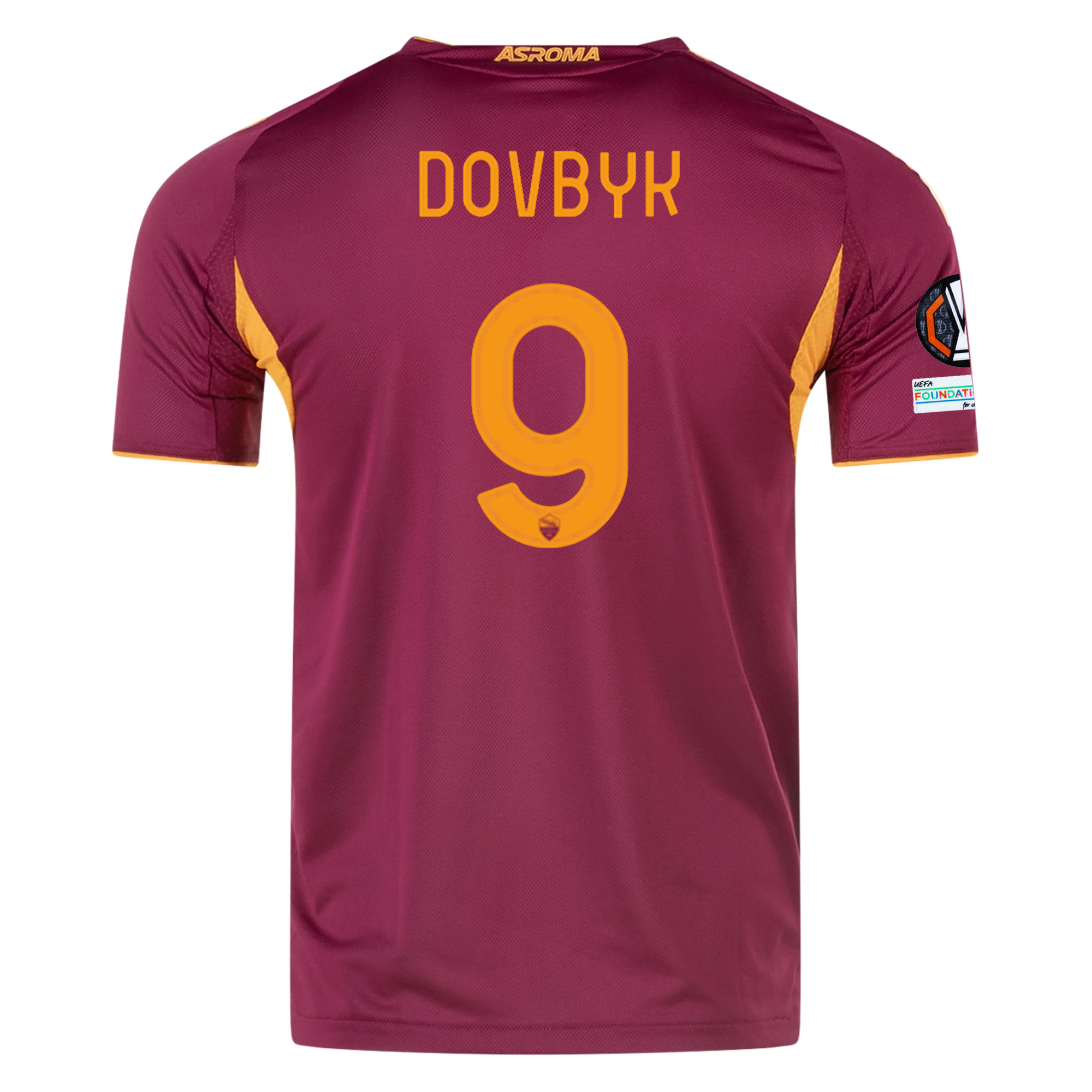 AS Roma Dovbyk 2025-2026 UEL Home Jersey – Authentic Shirt