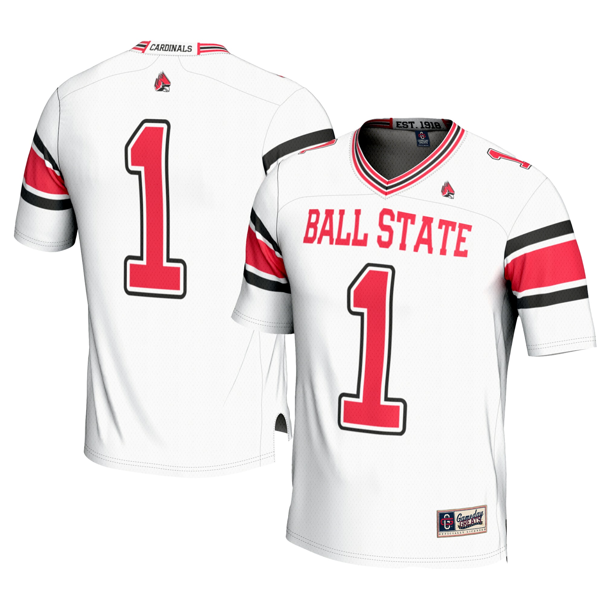 #1 Ball State Cardinals GameDay Greats 26/27 Football Jersey - White