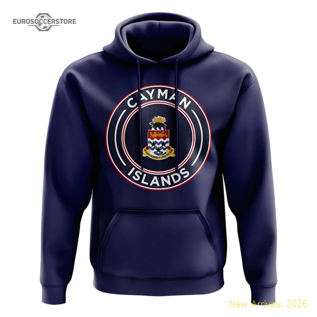 Cayman Islands Football Badge Hoodie (navy) - Excellent Value