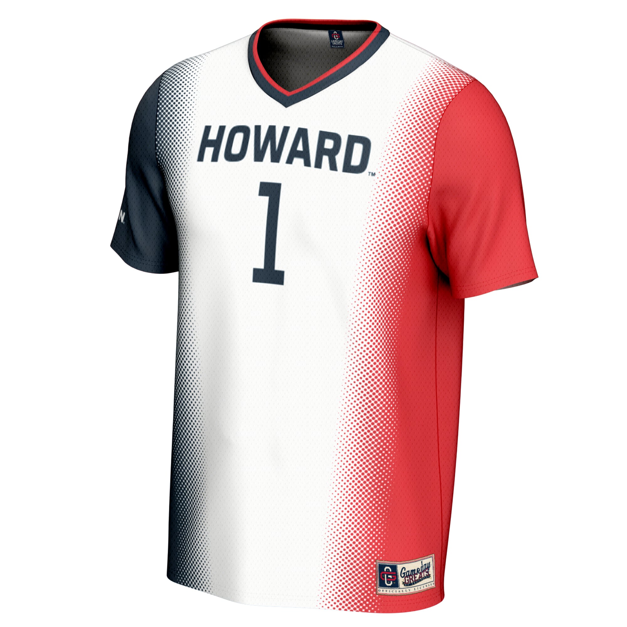 [LK] Howard Bison GameDay Greats Youth Lightweight Collegiate Soccer Fashion Jersey - White