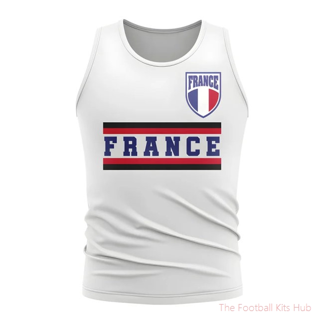 France Core Football Country Sleeveless Tee (White)