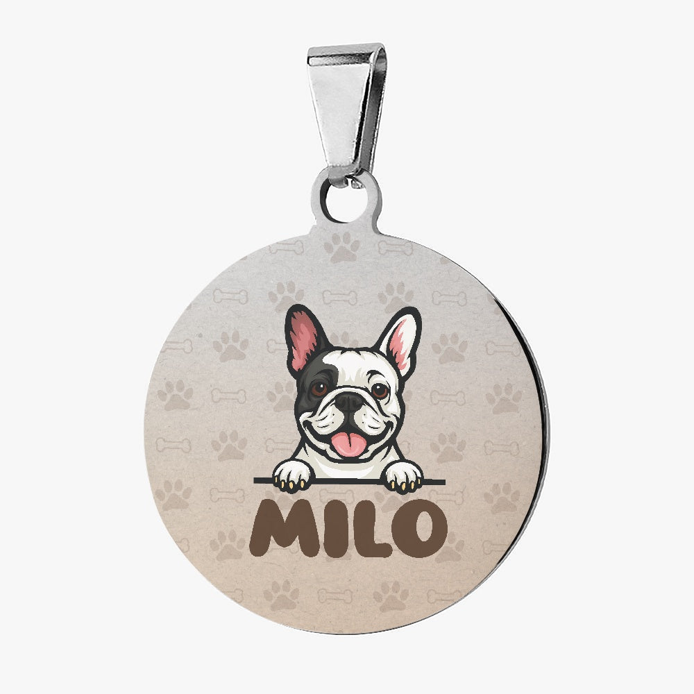 Safe Custom Double-sided French Bulldog Tag Dog Supplies | Durable Build