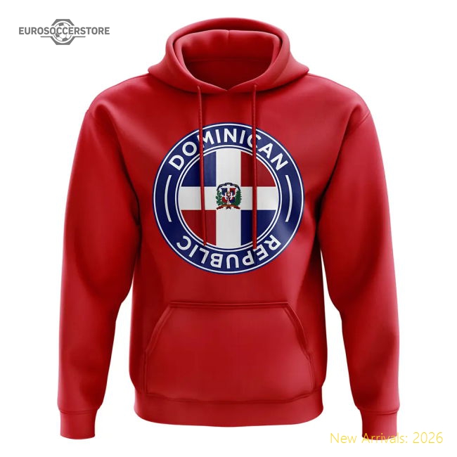 Superior Dominican Republic Football Badge Hoodie (red)