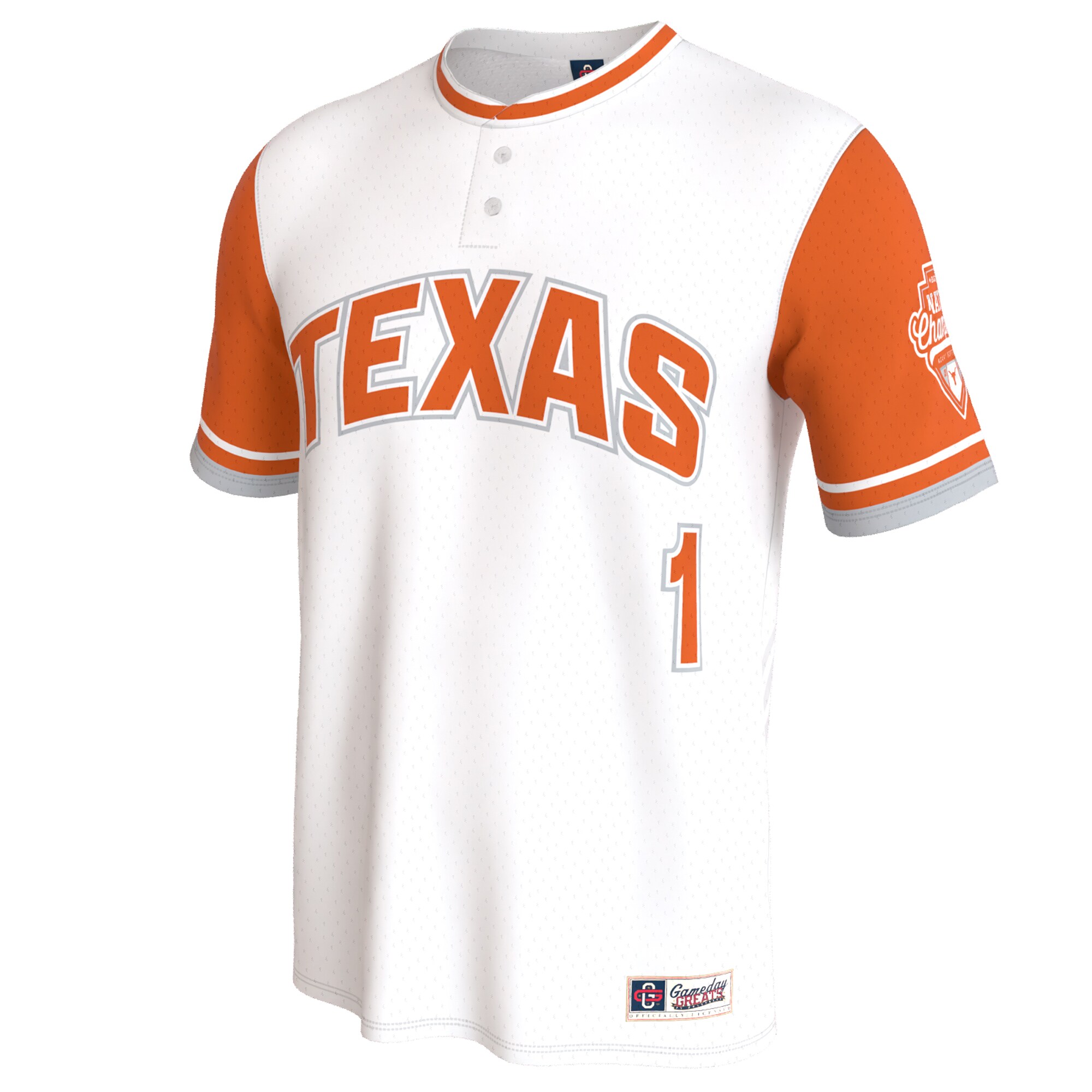 [DDG] Texas Longhorns GameDay Greats Unisex 2026 NCAA Softball National Champions Lightweight Commemorative Softball Jersey - White
