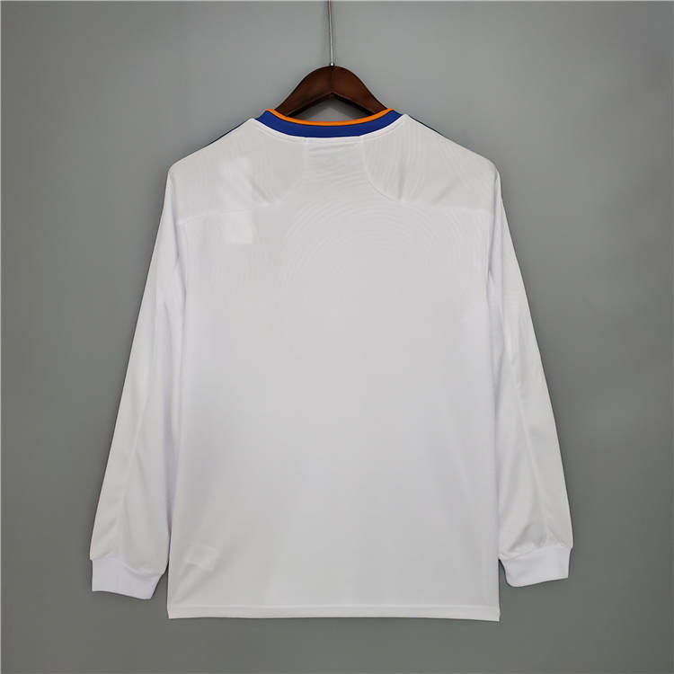 Real Madrid 21-22 Home White Soccer Jersey Football Shirt Long Sleeve