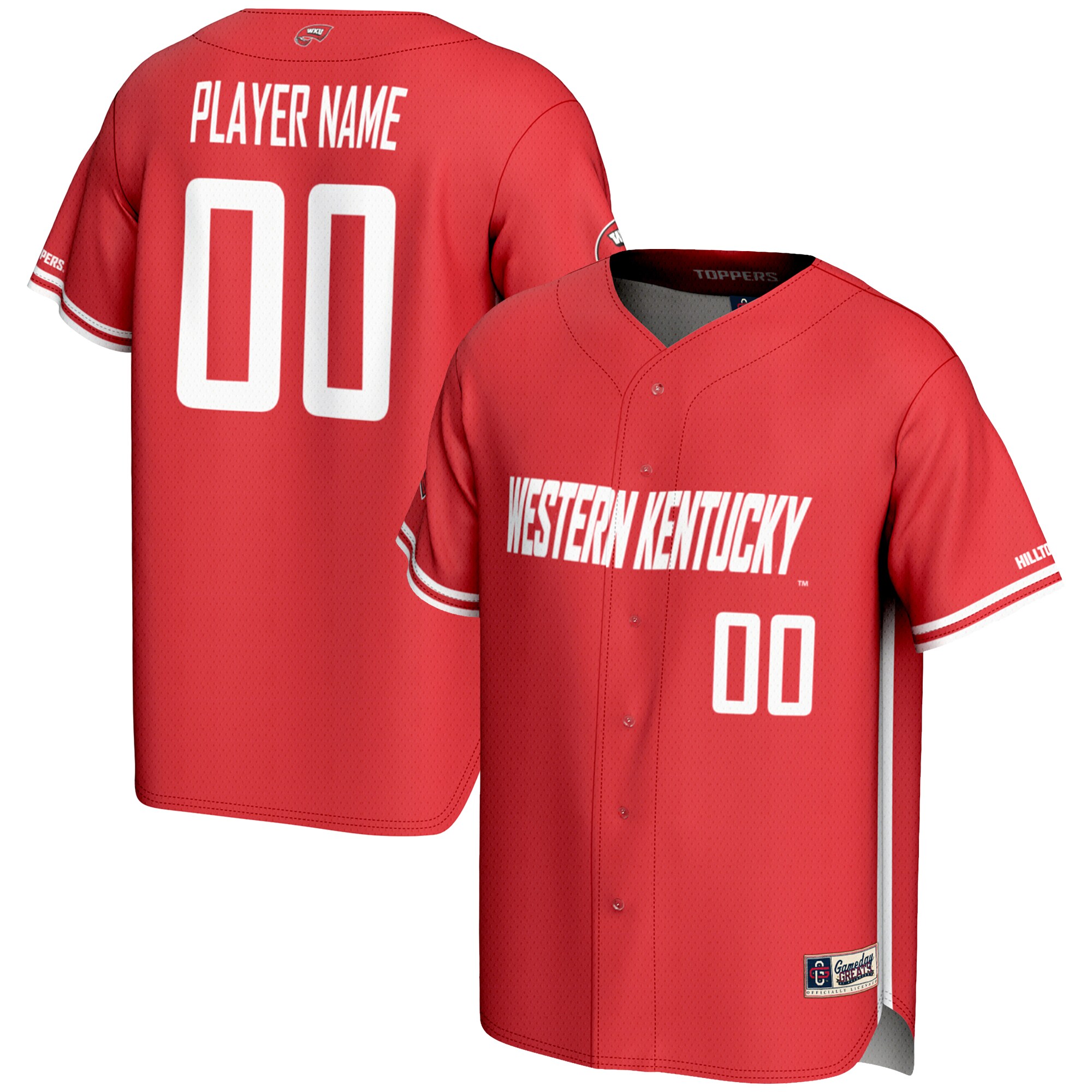 [DDG] Western Kentucky Hilltoppers GameDay Greats Youth NIL Pick-A-Player Lightweight Baseball Jersey - Red