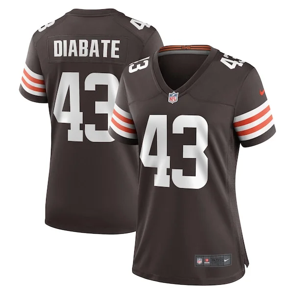 None Mohamoud Diabate Game Jersey - Brown | NFL Player Jersey