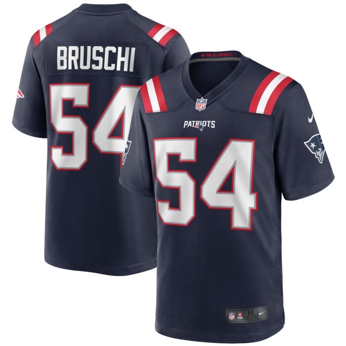 Men's New England Patriots Tedy Bruschi Nike Navy Game Ret...
