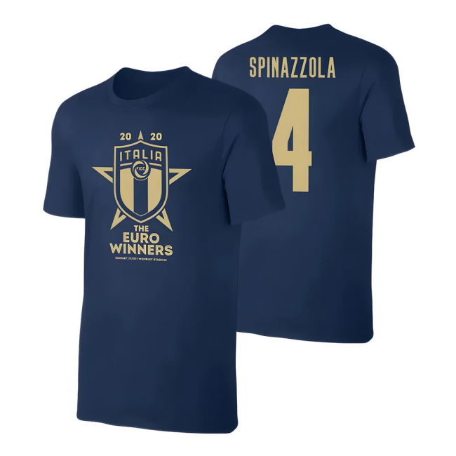 Italy Winners Euro 2020 (Spinazzola 4) Dark Blue Euro Official