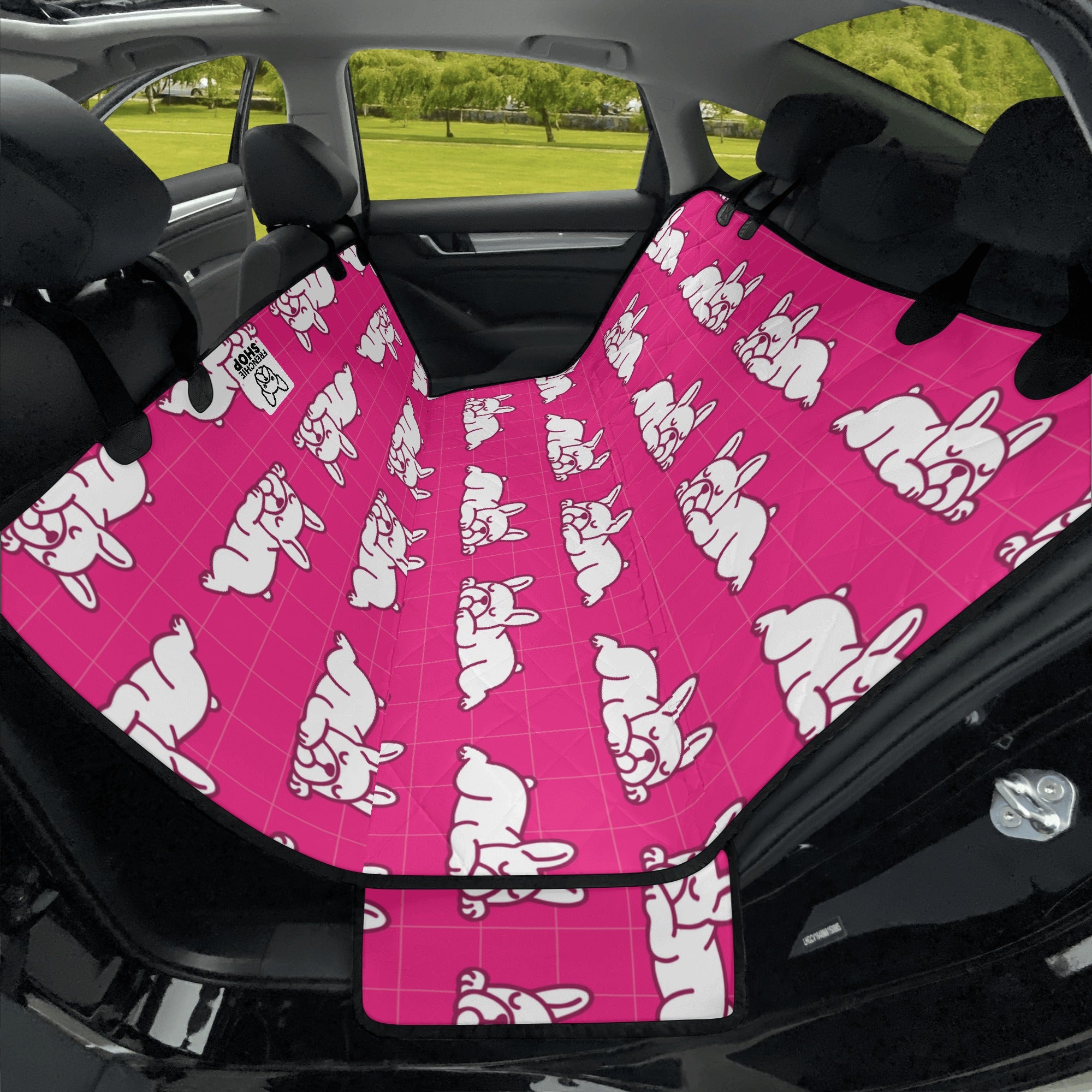Marshmallow - Car Pet Seat Covers for french bulldog