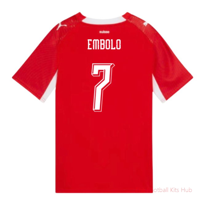 2026-2027 Switzerland Home Shirt (Kids) (Embolo 7)