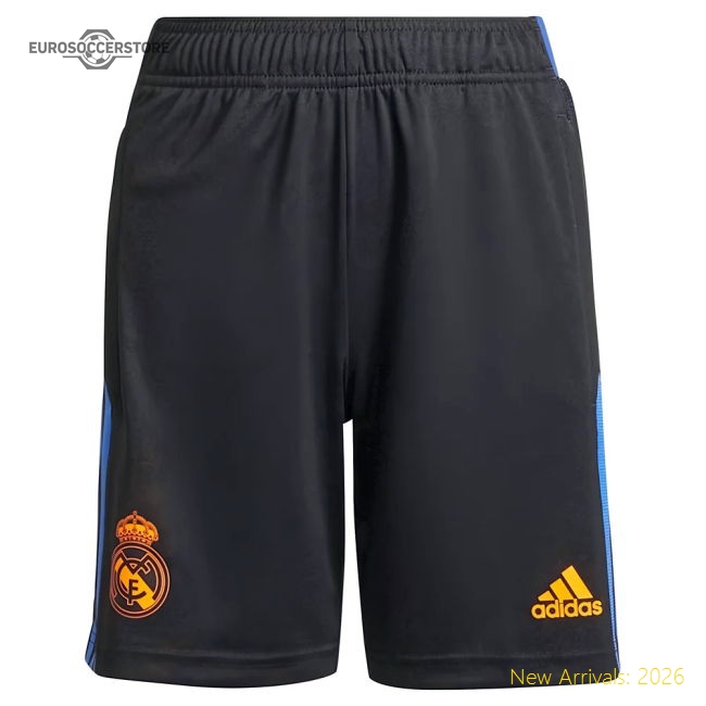 Premium Real Madrid 2021-2022 Training Shorts (Black) - Kids