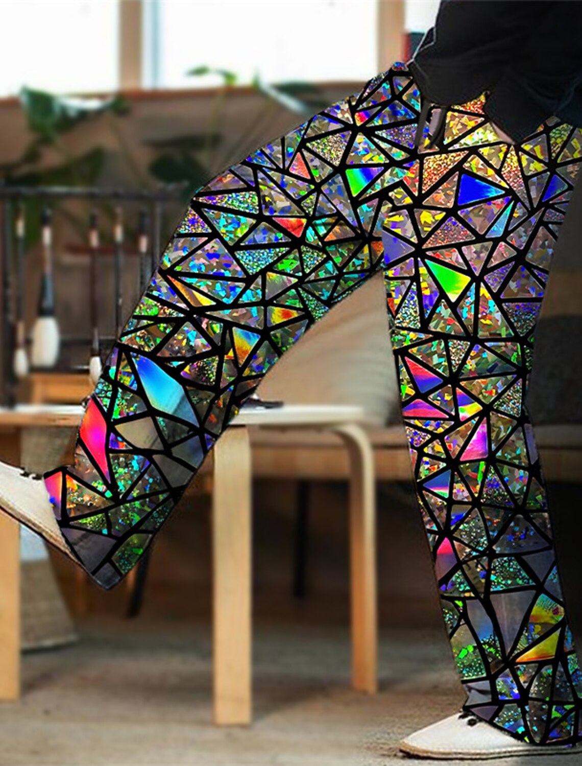 Men's Trousers Summer Pants Beach Drawstring Elastic Waist 3D Print #2