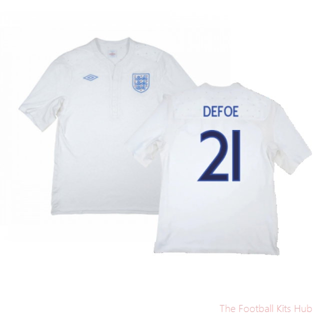 England 2009-10 Home Shirt (2XL) (Good) (Defoe 21)