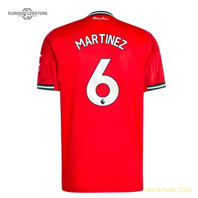 Official 2025-2026 Man Utd Home Shirt (martinez 6) - Premium Quality
